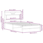 Bed Frame without Mattress Sonoma Oak 100x190 cm Engineered Wood 4106938