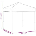 ZNTS Folding Party Tent Black 2x2 m 93497