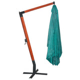 Floating Garden Parasol Green Polyester Large Height-Adjustable 40079