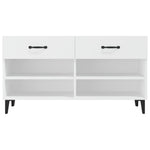 Shoe Cabinet White 102x35x55 cm Engineered Wood 812825