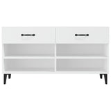 Shoe Cabinet White 102x35x55 cm Engineered Wood 812825