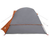 Camping Tent Cabin 4-Person Grey and Orange Waterproof 4009560