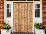 Fly Curtain Ochre and White 118x220 cm Chenille 4004891