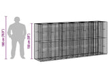 Gabion Raised Bed 3 pcs Silver 250 x 50 x 150 cm 3422235