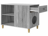 Cat House Grey Sonoma 72 x 42.5 x 70 cm Engineered Wood 8000686