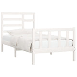 Bed Frame without Mattress White 100x200 cm Solid Wood Pine 3107604