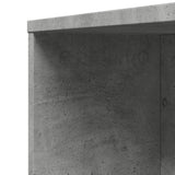 Narrow Bathroom Cupboard with Wheels Concrete Grey Engineered Wood 855298