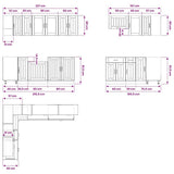 11 Piece Kitchen Cabinet Set "Lucca" White Engineered Wood 3314891