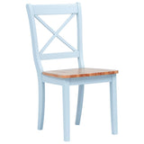 Dining Chairs 2 pcs Grey and Natural Solid Rubber Wood 247360
