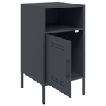 ZNTS Bedside Cabinets 2 pcs Anthracite 36x39x68 cm Steel 843071