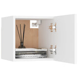 8 Piece TV Cabinet Set White Engineered Wood 3078649