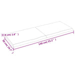 Bathroom Countertop 140x50x cm Untreated Solid Wood 3156053