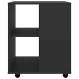 Rolling Cabinet Black 60x53x72 cm Engineered Wood 808459