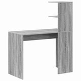 Desk with Shelf Grey Sonoma 102 x 50 x 124 cm Engineered Wood 869359