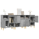 Sideboards 3 pcs Concrete Grey 60x35x70 cm Engineered Wood 3185739
