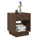 Coffee Table with Infinity LED Brown Oak 40x40x50 cm 847650