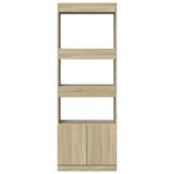 Highboard Sonoma Oak 63x33x180 cm Engineered Wood 3309602