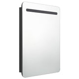 LED Bathroom Mirror Cabinet Black 60x11x80 cm 326503