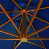 Hanging Garden Parasol with Pole Azure Blue 3x3 m Solid Fir Wood 313779
