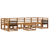 Outdoor Sofa Set 6 pcs Natural Solid Acacia Wood 3385070