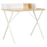 ZNTS Desk White and Natural 80x50x84 cm 20273