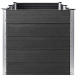 Garden Raised Bed 250x100x91 cm WPC Grey 49060
