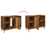 Bathroom Cabinet Old Wood 80x33x60 cm Engineered Wood 857133