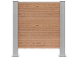 Garbage Bin Fence Brown 85 x 12 x 115 cm Aluminium and WPC 42039179