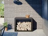 Firewood Rack Black 60x40x60 cm Steel 851003