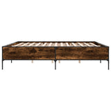 Bed Frame without Mattress Smoked Oak 180x200 cm Super King 3279784