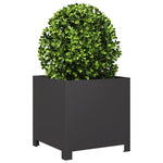 ZNTS Garden Planter Black 40x40x40 cm Steel 851199