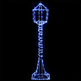 LED Sign Street Lamp LOVIISA 160 LEDs Blue 24 x 24 x 102 cm 42053450