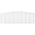 Arched Gabion Baskets 10 pcs 400x50x120/140 cm Galvanised Iron 3145977