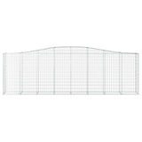 Arched Gabion Baskets 10 pcs 400x50x120/140 cm Galvanised Iron 3145977