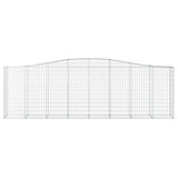 Arched Gabion Baskets 3 pcs 400x50x120/140 cm Galvanised Iron 3145970