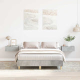 Bed Frame No Mattress Concrete Grey 135x190 cm Double Engineered Wood 861069