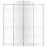 Arched Gabion Baskets 7 pcs 200x50x200/220 cm Galvanised Iron 3146430