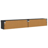 TV Cabinet Set 2 pcs Black Oak 100 x 30 x 30 cm Engineered Wood 882970