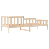 ZNTS Day Bed without Mattress 90x190 cm Single Solid Wood Pine 840373