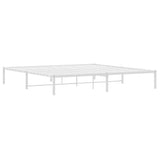 Metal Bed Frame without Mattress White 200x200cm 373680