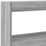 Headboard Cabinet with LED Grey Sonoma 200x17x102 cm 839222