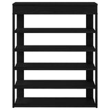 Shoe Rack Black 80x30x98 cm Engineered Wood 859933