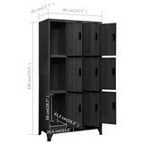 Locker Cabinet Anthracite 90x45x180 cm Steel 339807