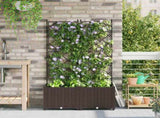 Garden Planter 2 pcs Brown 80 x 40 x 143 cm PP 42002815