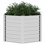 Garden Raised Bed 129x77 cm Galvanized Steel Silver 316898