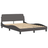 Bed Frame with LED without Mattress "Hvar" Grey 120x200 cm 3213923