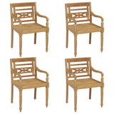 Batavia Chair Set of 4 Natural Teak 3073292