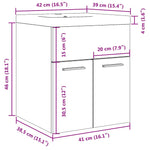 ZNTS 2 Piece Bathroom Furniture Set Artisan Oak Engineered Wood 3328582