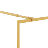 Walk-in Shower Wall Gold 80 x 195 cm Glass and Aluminium 154935