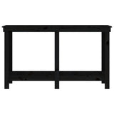 Work Bench Black 140x50x80 cm Solid Wood Pine 822510